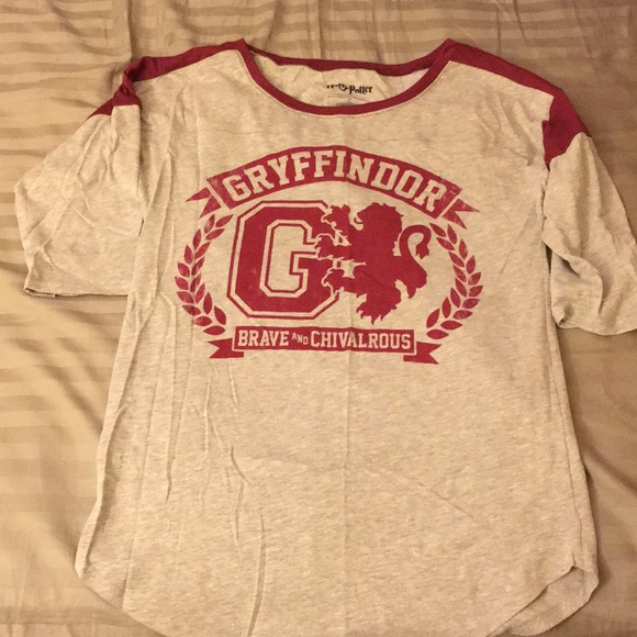 Harry Potter Gryffindor tee shirt 3/4 sleeve - Picture 1 of 2